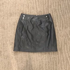 Free People Vegan Leather Mini Skirt